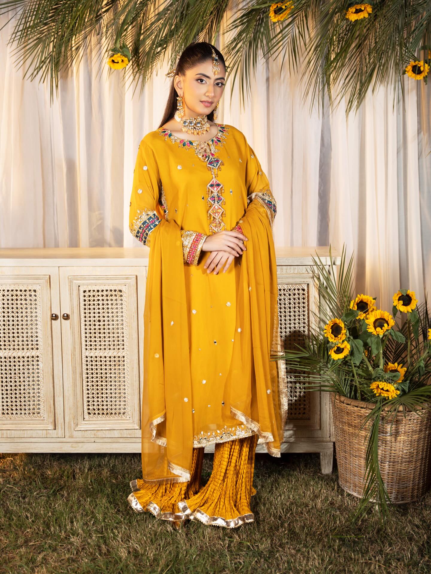 Chiffon Multi Gotti Long Shirt