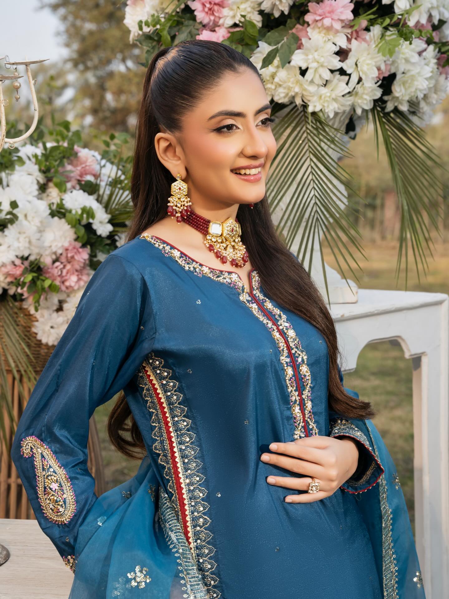 Luxury Silk Long Side Pannel Shirt