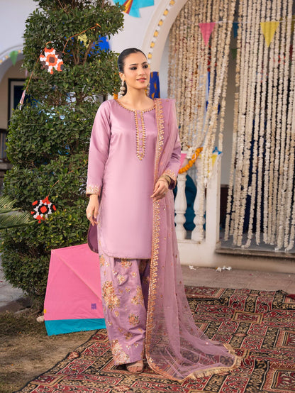 Silk Farshi Paired with Short Shirt