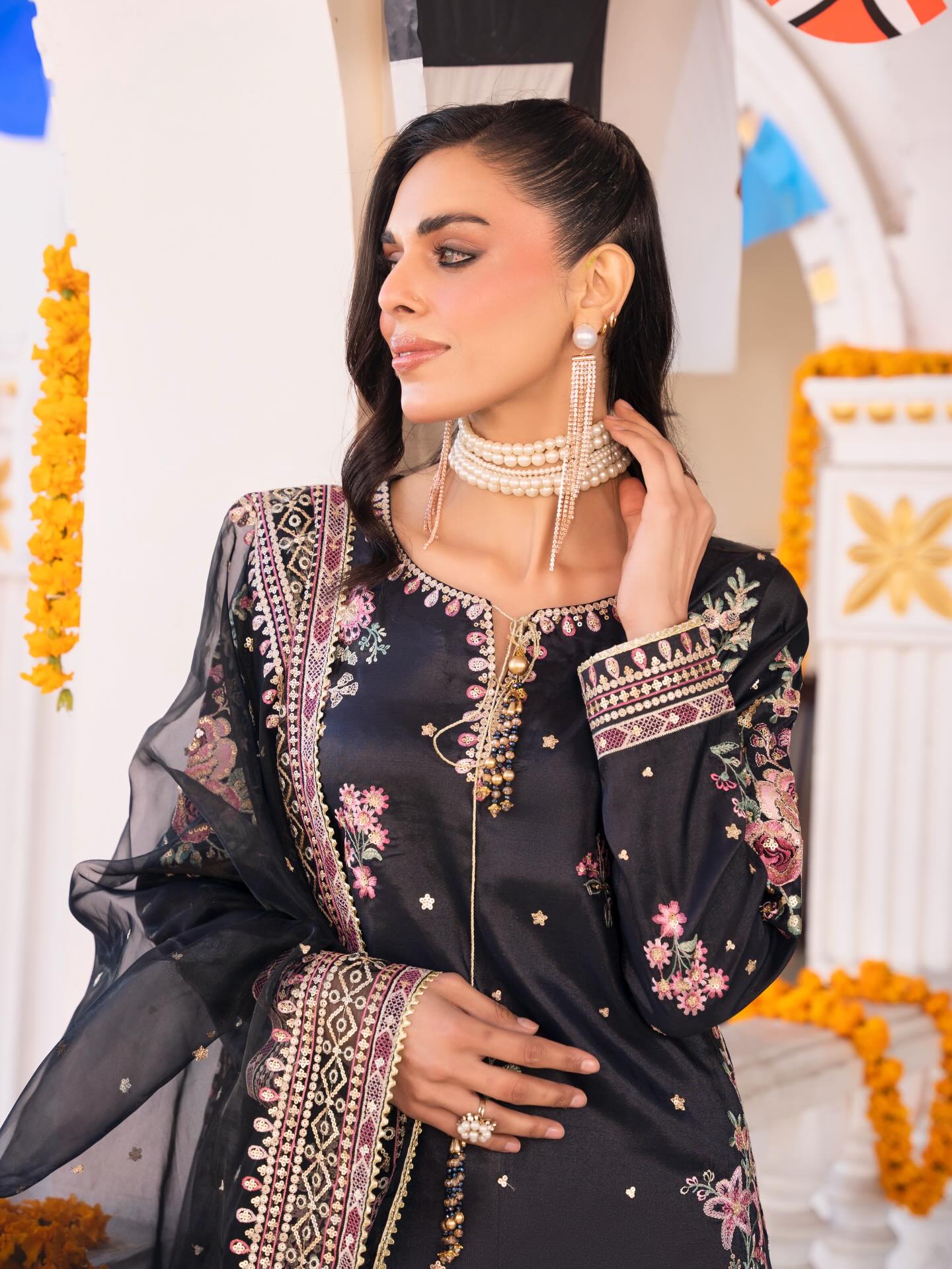 Round Border Short Shirt 3PC