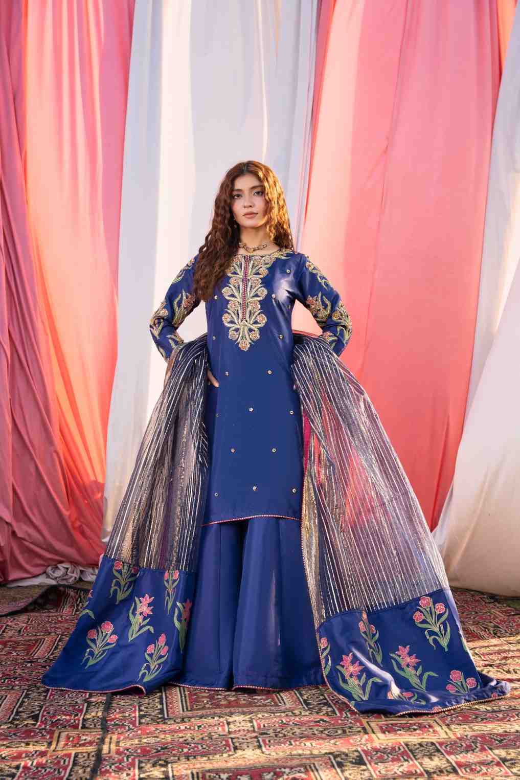Traditional Royal Blue Festive 3PC