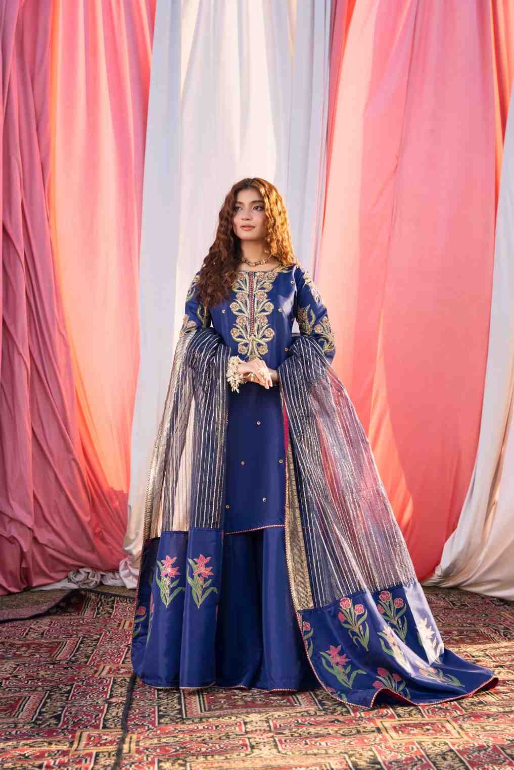 Traditional Royal Blue Festive 3PC