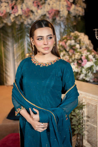 Simple 3PC Chiffon Garara Set