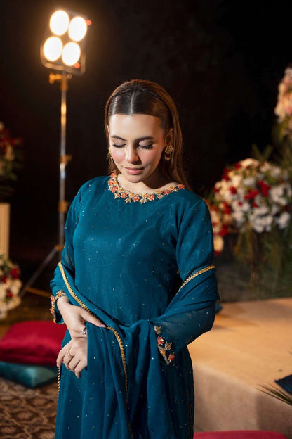 Simple 3PC Chiffon Garara Set