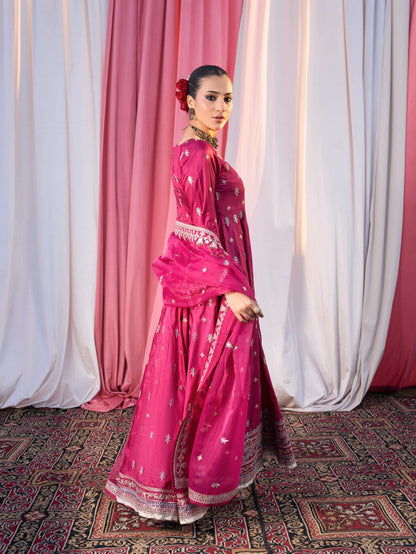 Elegant A Line Silk Maxi 3PC